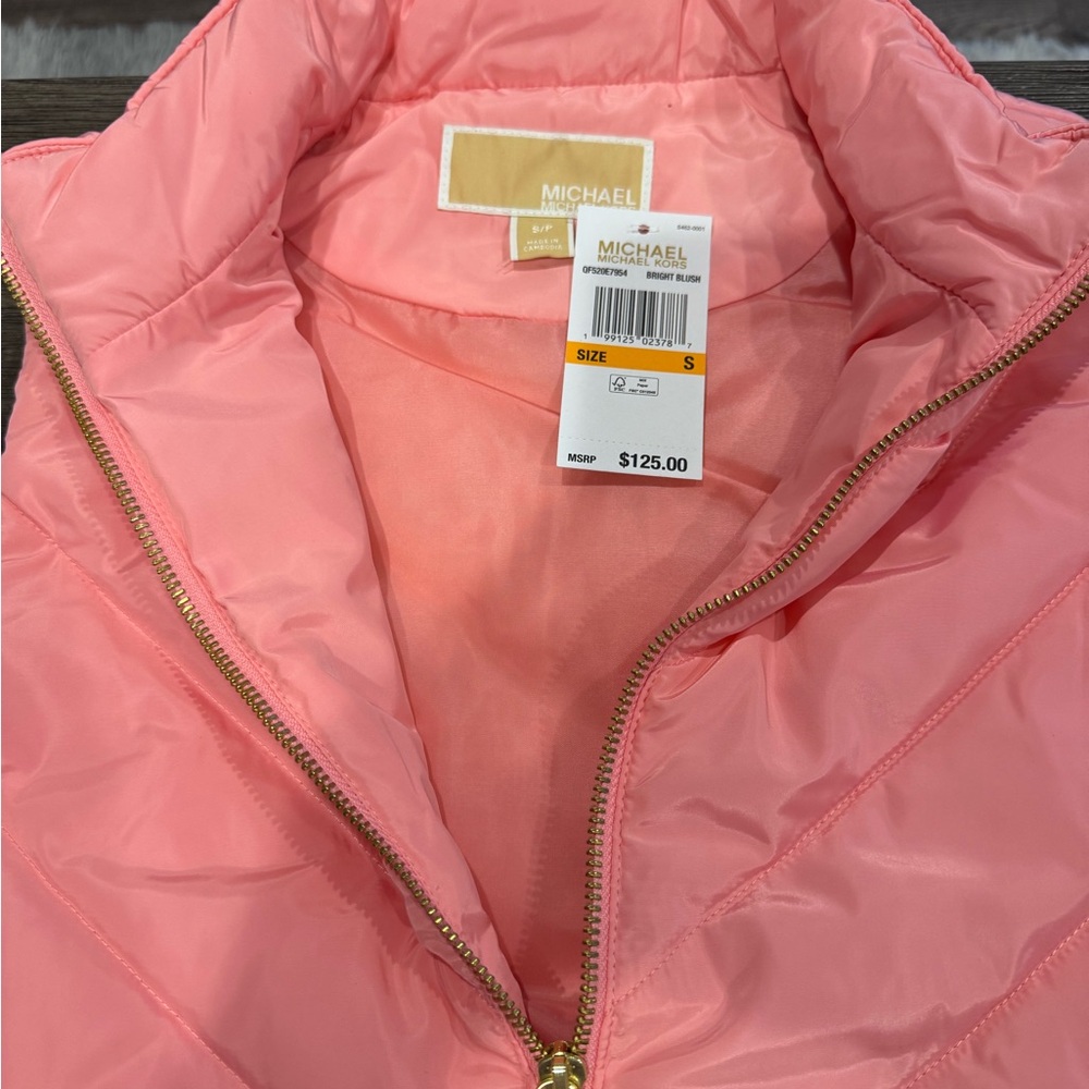 Michael Kors Coral Puffer vest